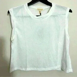 NWT Articles of Society Women's Top Button Down Tee White Short Sleeve Size S